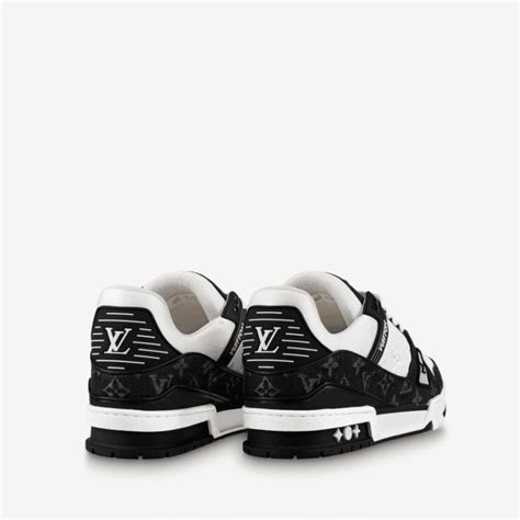 louis vuitton lv trainer white black|louis vuitton trainers men's black.